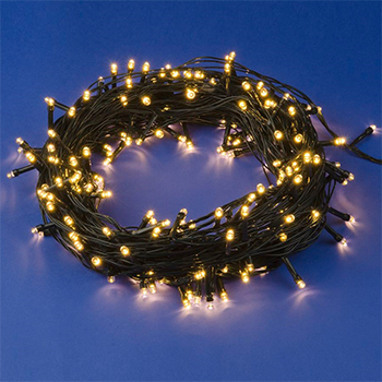 led гирлянда Uniel ULD-S2000-200/DGA Warm White IP20 - включенная