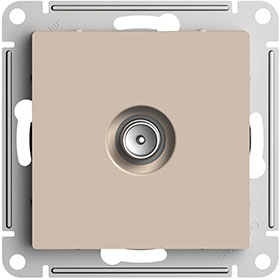 розетка ТВ оконечная Systeme Electric AtlasDesign, песочный - внешний вид
