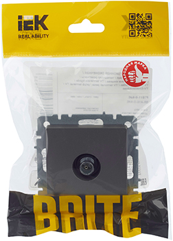 розетка ТВ оконечная IEK РТВ11-0-БрС Brite - упаковка