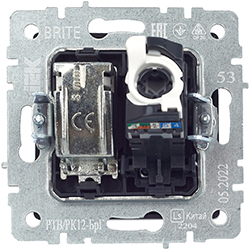 розетка двойная TV+RJ45 IEK РТВ/РК12-БрГ Brite - вид с тыльной стороны