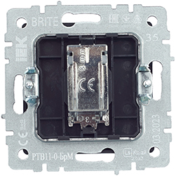 розетка ТВ оконечная IEK РТВ11-0-БрМ Brite - вид с тыльной стороны