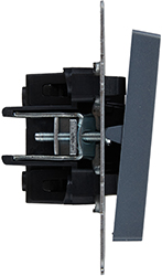 выключатель 1-клавишный IEK ВС10-1-1-БрМ Brite - вид сбоку