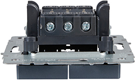 выключатель 2-клавишный проходной IEK ВС10-2-6-БрМ Brite - вид сбоку