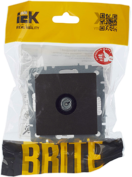 розетка ТВ проходная IEK РТВ10-0-БрТБ Brite - упаковка