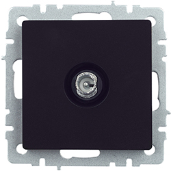 розетка ТВ проходная IEK РТВ10-0-БрЧ Brite - внешний вид