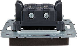 выключатель 1-клавишный перекрестный IEK ВС10-1-3-БрТБ Brite - вид сбоку