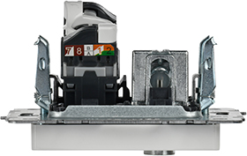 розетка TV+RJ45 IEK РТВ/РК12-БрБ Brite - вид сбоку