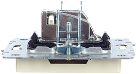 розетка ТВ оконечная IEK РТВ11-0-БрКр Brite - вид сбоку