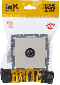 розетка ТВ оконечная IEK РТВ11-0-БрЖ Brite - упаковка