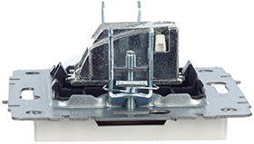 розетка ТВ оконечная IEK РТВ11-0-БрЖ Brite - вид сбоку