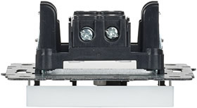 выключатель 1-клавишный проходной IEK ВС10-1-6-БрЖ Brite - вид сбоку