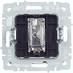 розетка ТВ оконечная IEK РТВ11-0-БрА Brite - вид с тыльной стороны