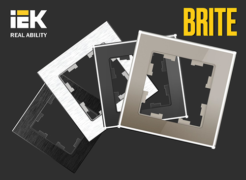 декоративные рамки для электроустановочных изделий IEK Brite - широкий ассортимент