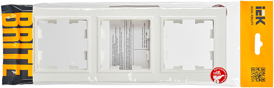 рамка 3-постовая IEK РУ-3-БрБ Brite - упаковка