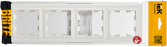 рамка 4-постовая IEK РУ-4-БрБ Brite - упаковка