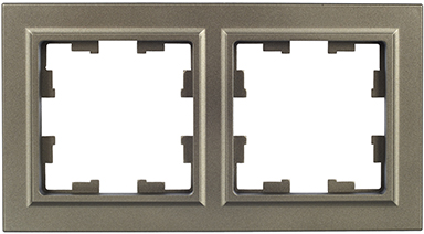 рамка 2-постовая IEK РУ-2-БрШ Brite - внешний вид