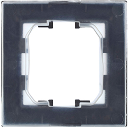 рамка 1-постовая IEK РУ-1-БрЧ-44 Brite - вид с тыльной стороны