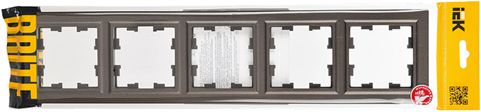 рамка 5-постовая IEK РУ-5-БрТБ Brite - упаковка