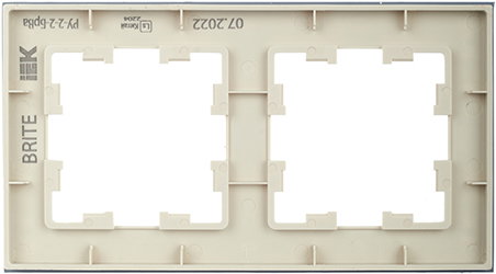 рамка 2-постовая IEK РУ-2-2-БрВа Brite - вид с тыльной стороны