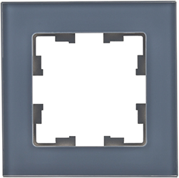 рамка 1-постовая IEK РУ-1-2-Бр стекло маренго матовый Brite - внешний вид