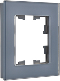 рамка 1-постовая IEK РУ-1-2-Бр стекло маренго матовый Brite - внешний вид