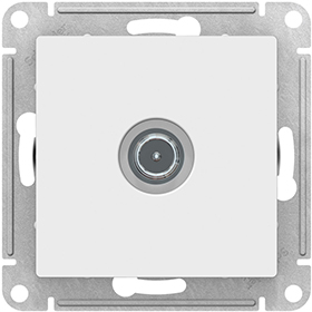 розетка ТВ оконечная Systeme Electric AtlasDesign, лотос - внешний вид