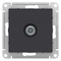 Атлас карбон розетка TV оконечная скрытая 1-ая