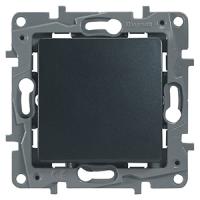 Этика переключатель скрытая антрацит 1кл 10А IP20 