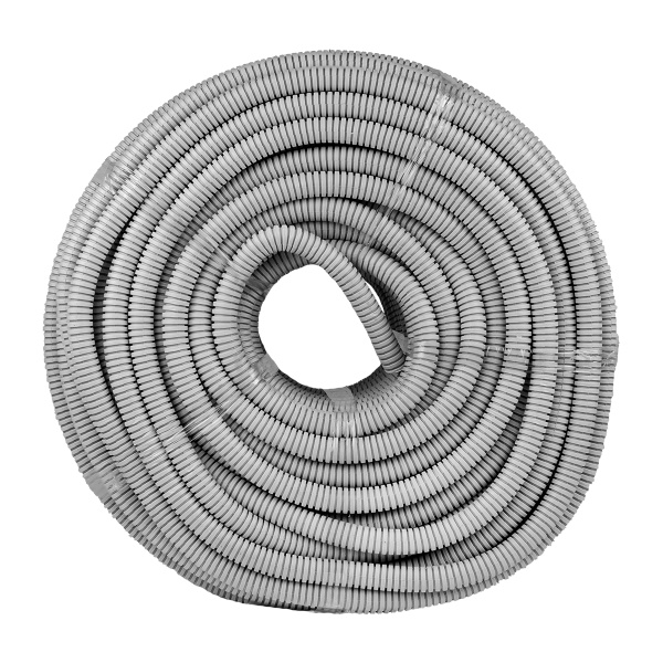 Труба гофра 16мм ПВХ белый с протяжкой EKF 100м